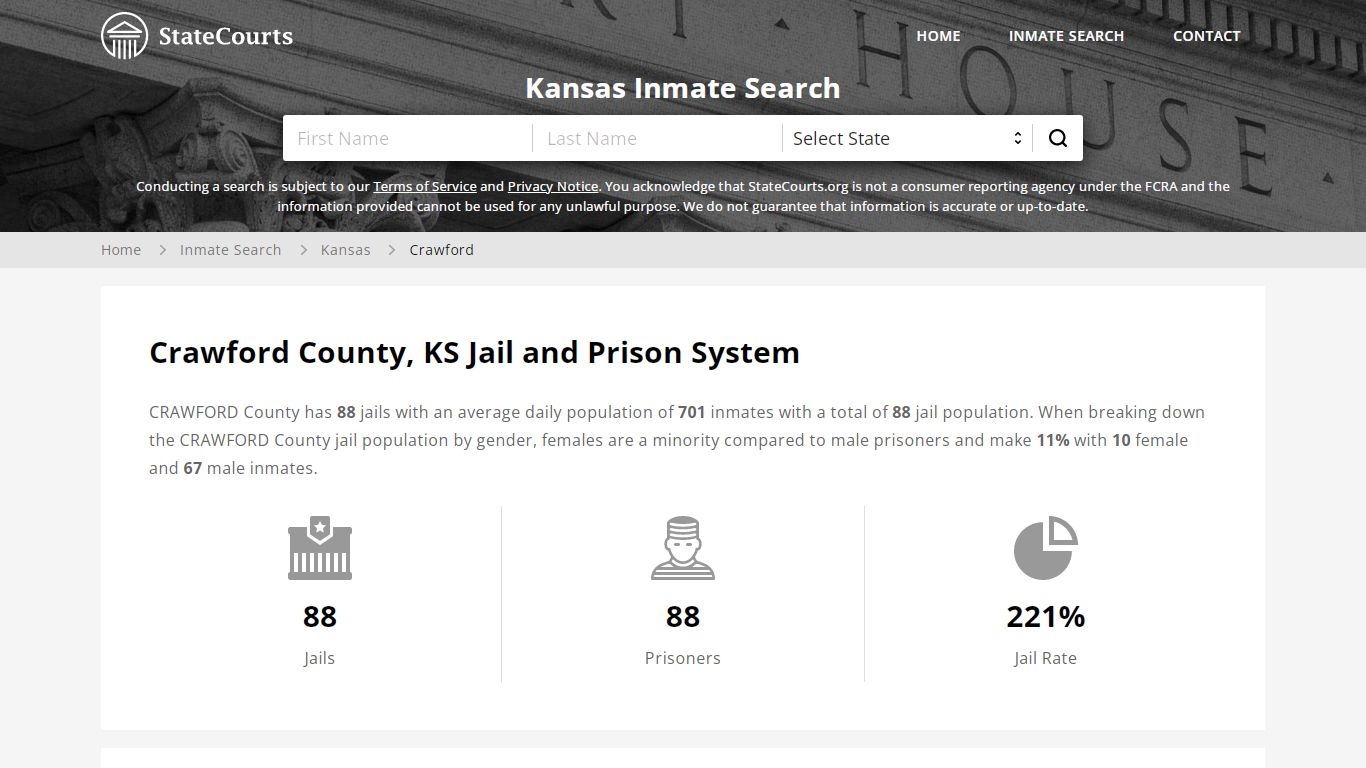 Crawford County, KS Inmate Search - StateCourts